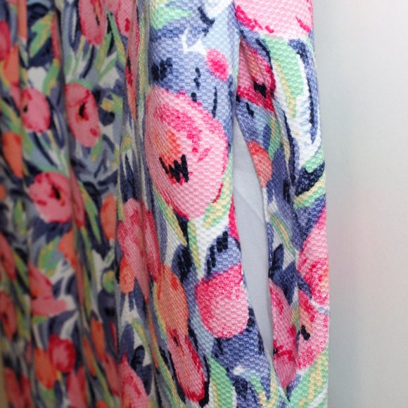 Talbots Tulip Floral Split Neck Shift Dress - Picture 9 of 16